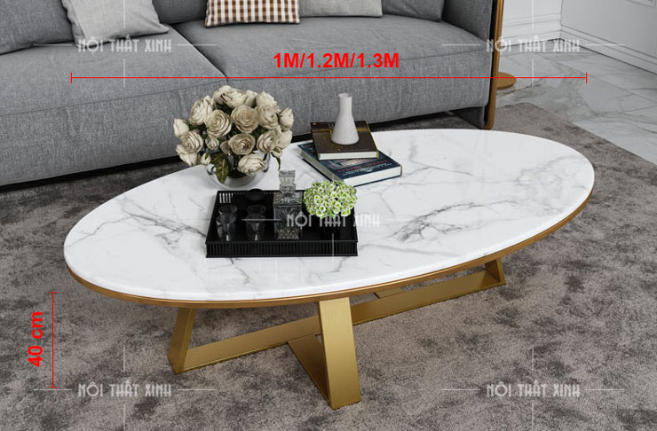bàn trà mặt đá MD19