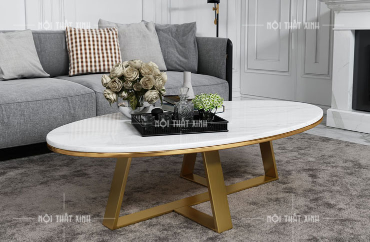 bàn trà mặt đá MD19