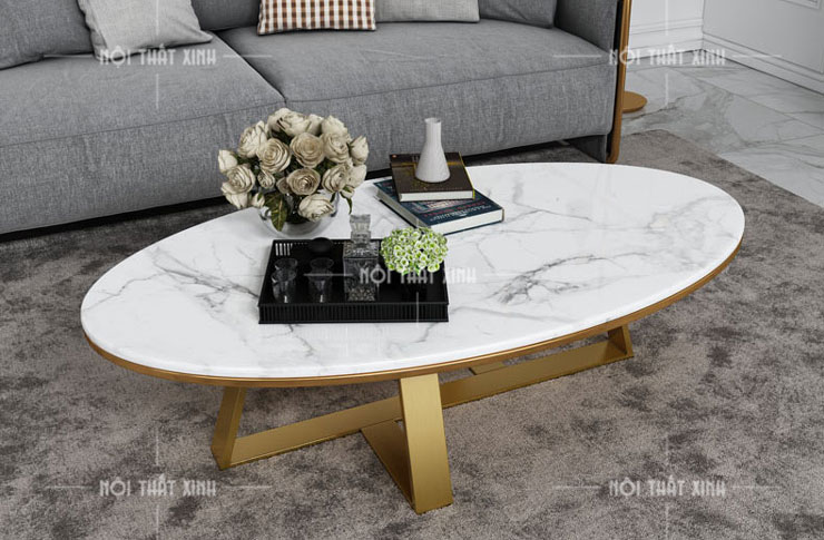 bàn trà mặt đá MD19