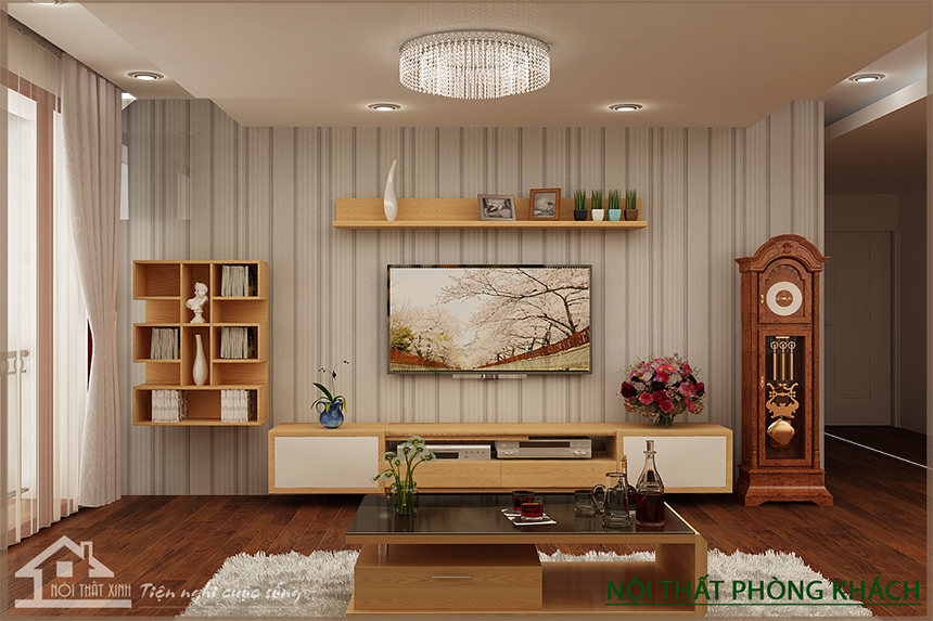 bàn trà và kệ tivi