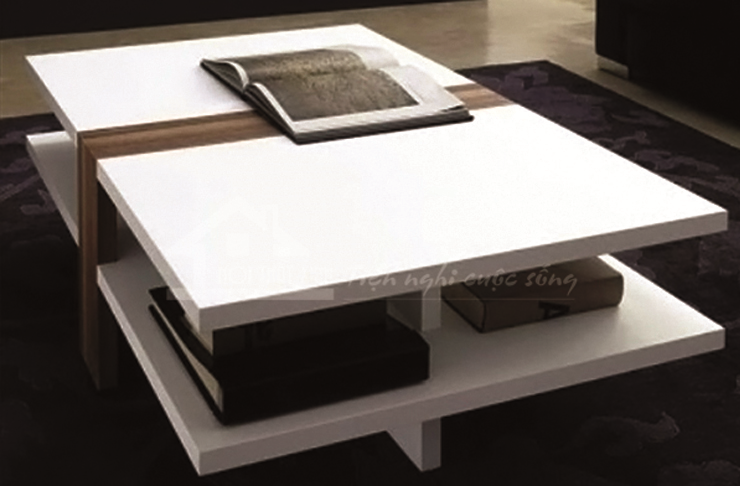 Mẫu bàn trà đẹp tông màu trắng hiện đại