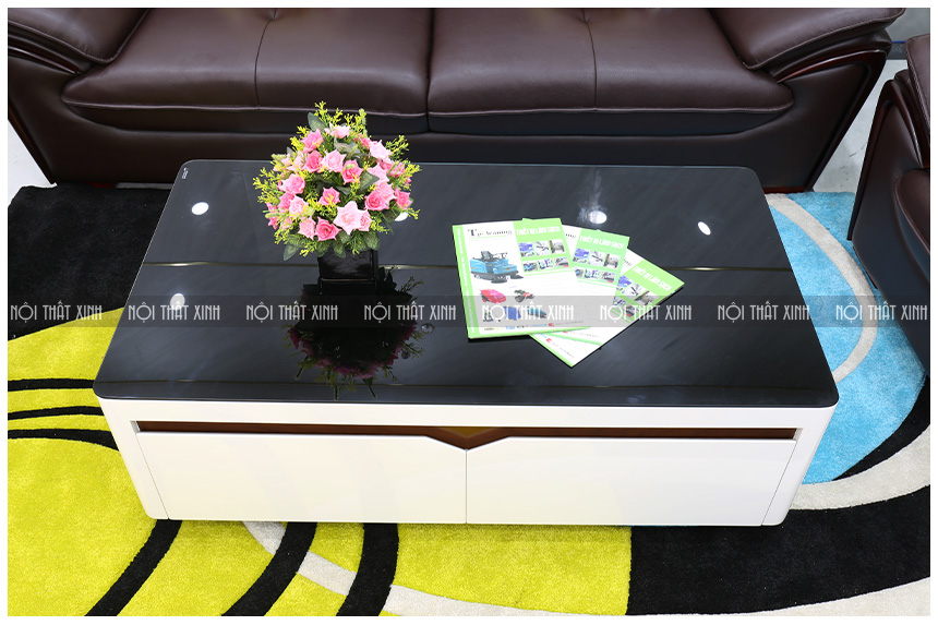 bàn trà mặt kính cường lực