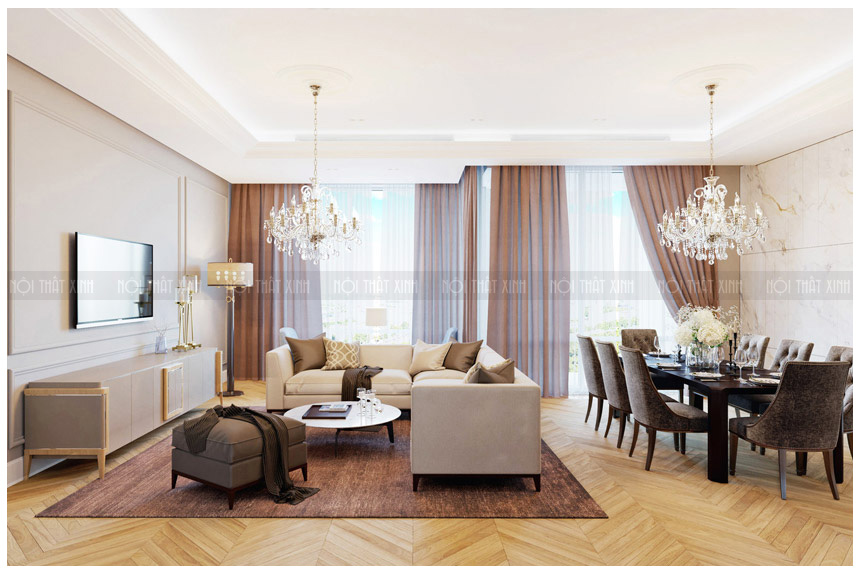 trải thảm phòng khách