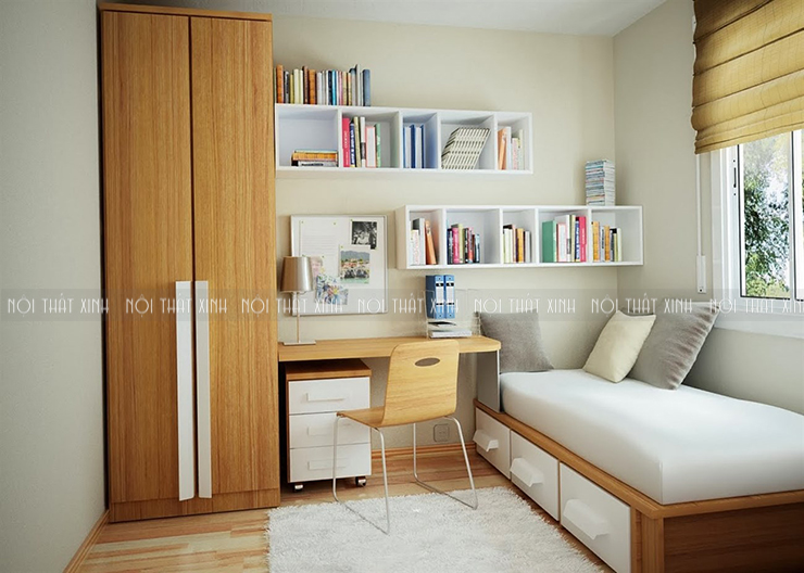 cach-trang-tri-phong-ngu-nho-don-gian-2 Cách trang trí phòng ngủ nhỏ đơn giản mà đẹp và rộng rãi
