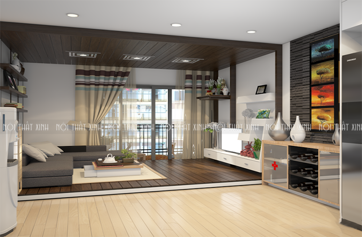 can-ho-chung-cu-thiet-ke-theo-phong-cach-nhat-1 Không gian nội thất phòng khách thiết kế theo phong cách Nhật