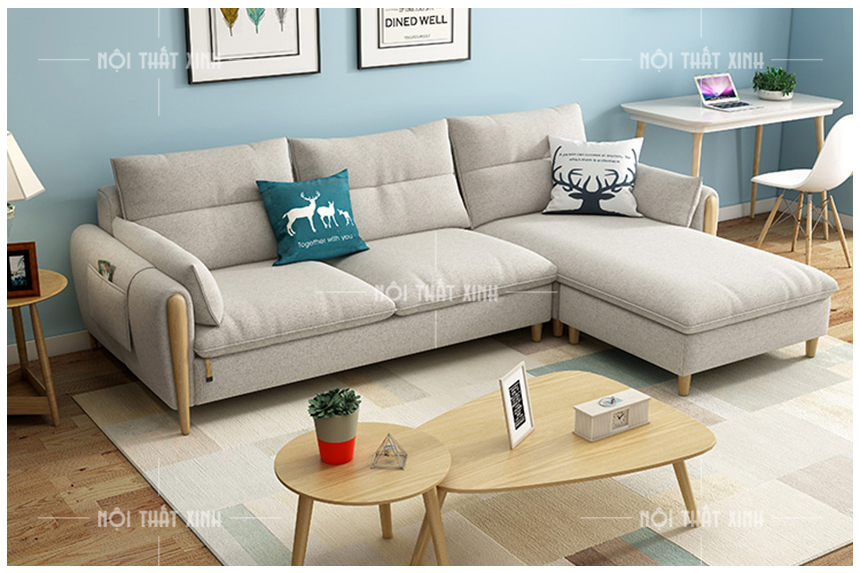 mẫu sofa nỉ đẹp hiện đại