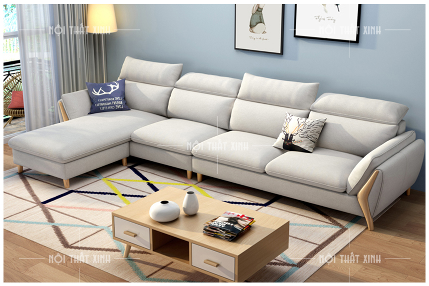 mẫu sofa nỉ đẹp hiện đại