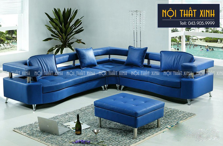 ghe-sofa-mau-xanh-1 sofa màu xanh bọc da