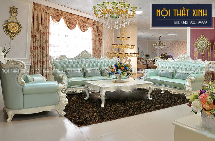 ghe-sofa-mau-xanh-3 sofa màu xanh bọc da