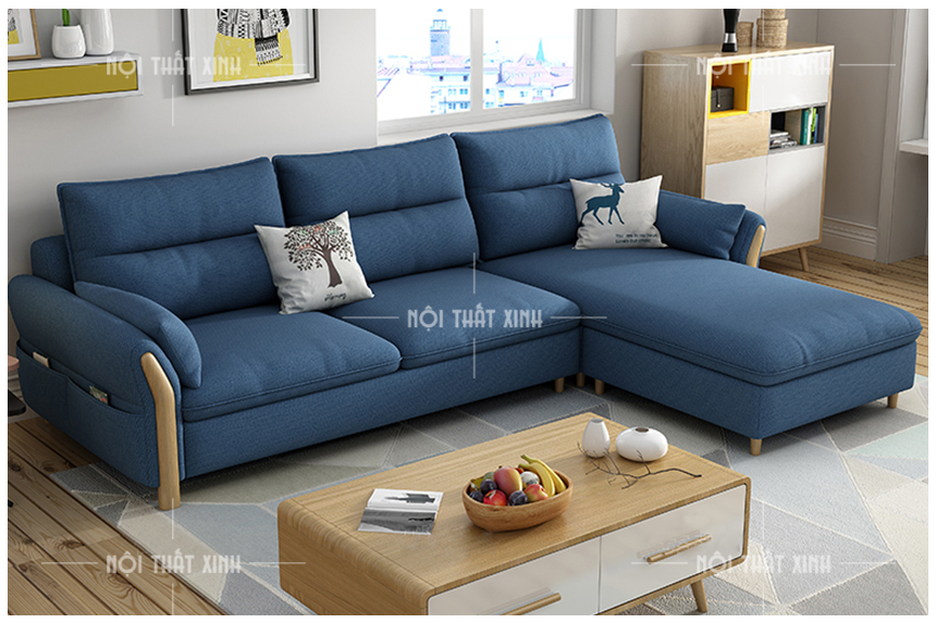 Ghế sofa màu xanh dương