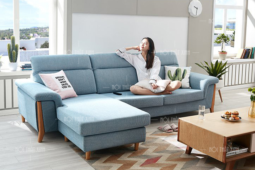 Ghế sofa màu xanh dương