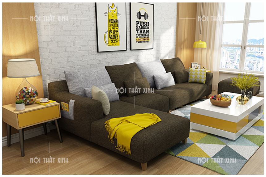 mẫu sofa nỉ đẹp hiện đại