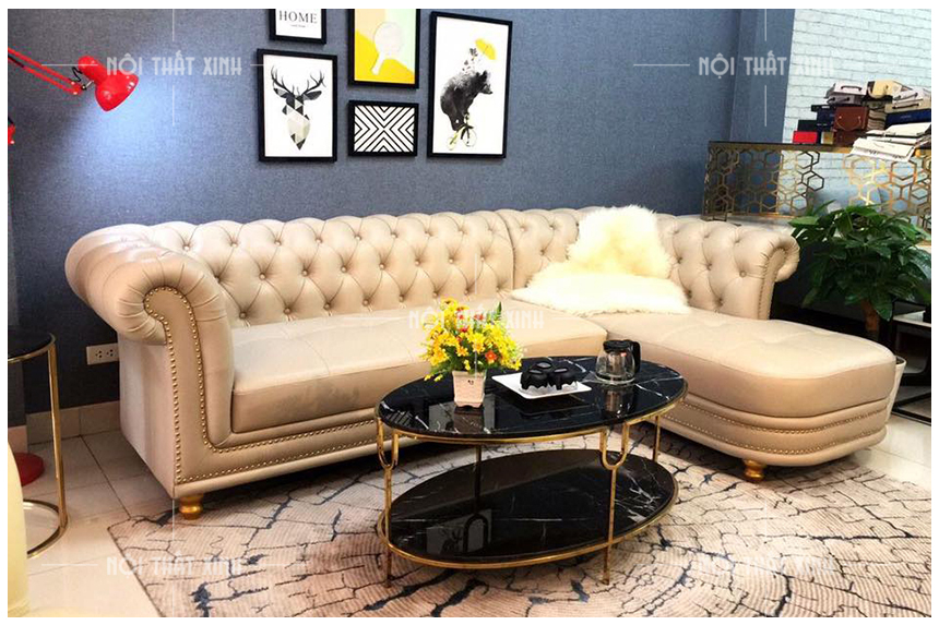 bộ sofa tân cổ điển cho phòng nhỏ