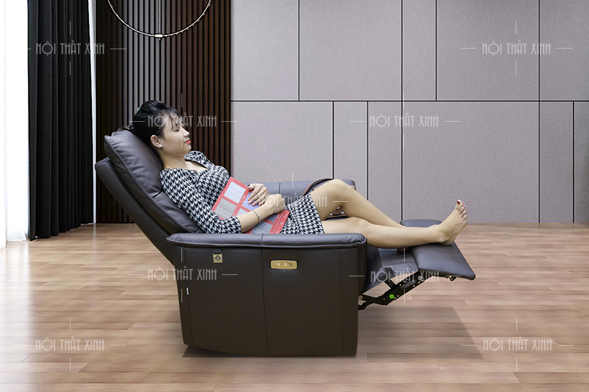 ghế thư giãn da bò