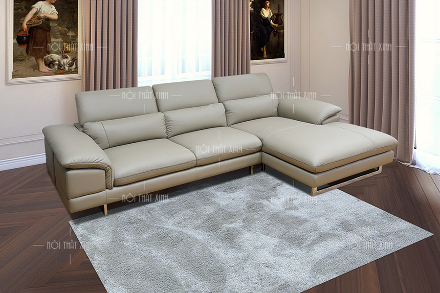 sofa da hiện đại phòng khách