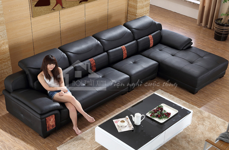 Vẻ đẹp sang trọng của bộ ghế sofa da XD09