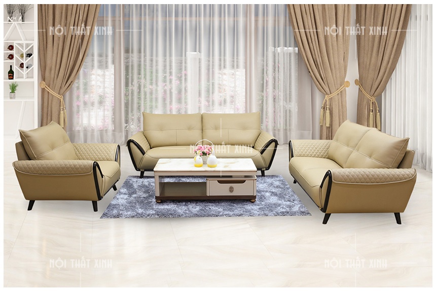 sofa giả da văn phòng