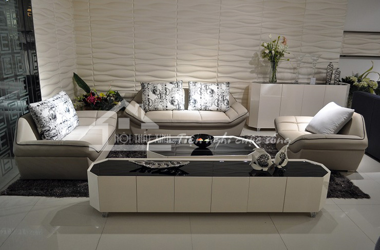 Mẫu ghế sofa văn phòng thiết kế kiểu dáng hiện đại kết hợp với chất liêu da cao cấp