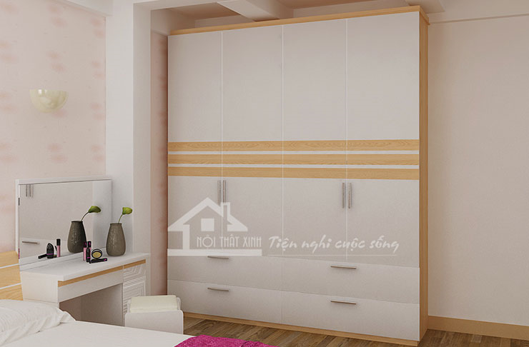 Mẫu tủ quần áo đẹp nổi bật XTQA08