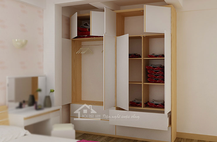 Mẫu tủ quần áo thiết kế bắt mắt và sang trọng